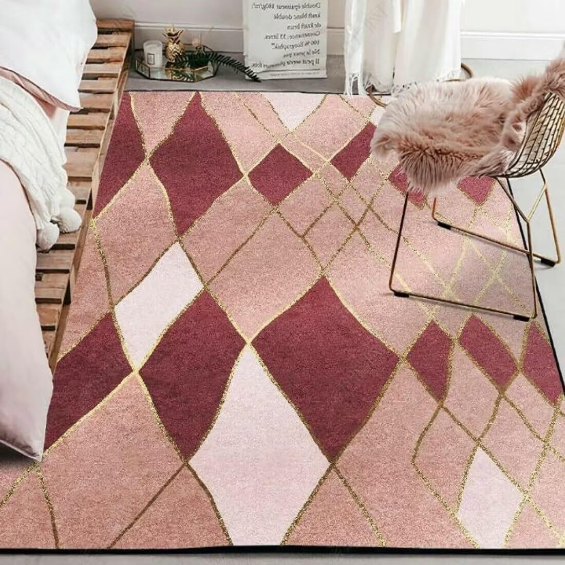 Tapis géométrique moderne au design graphique 50x70 CM