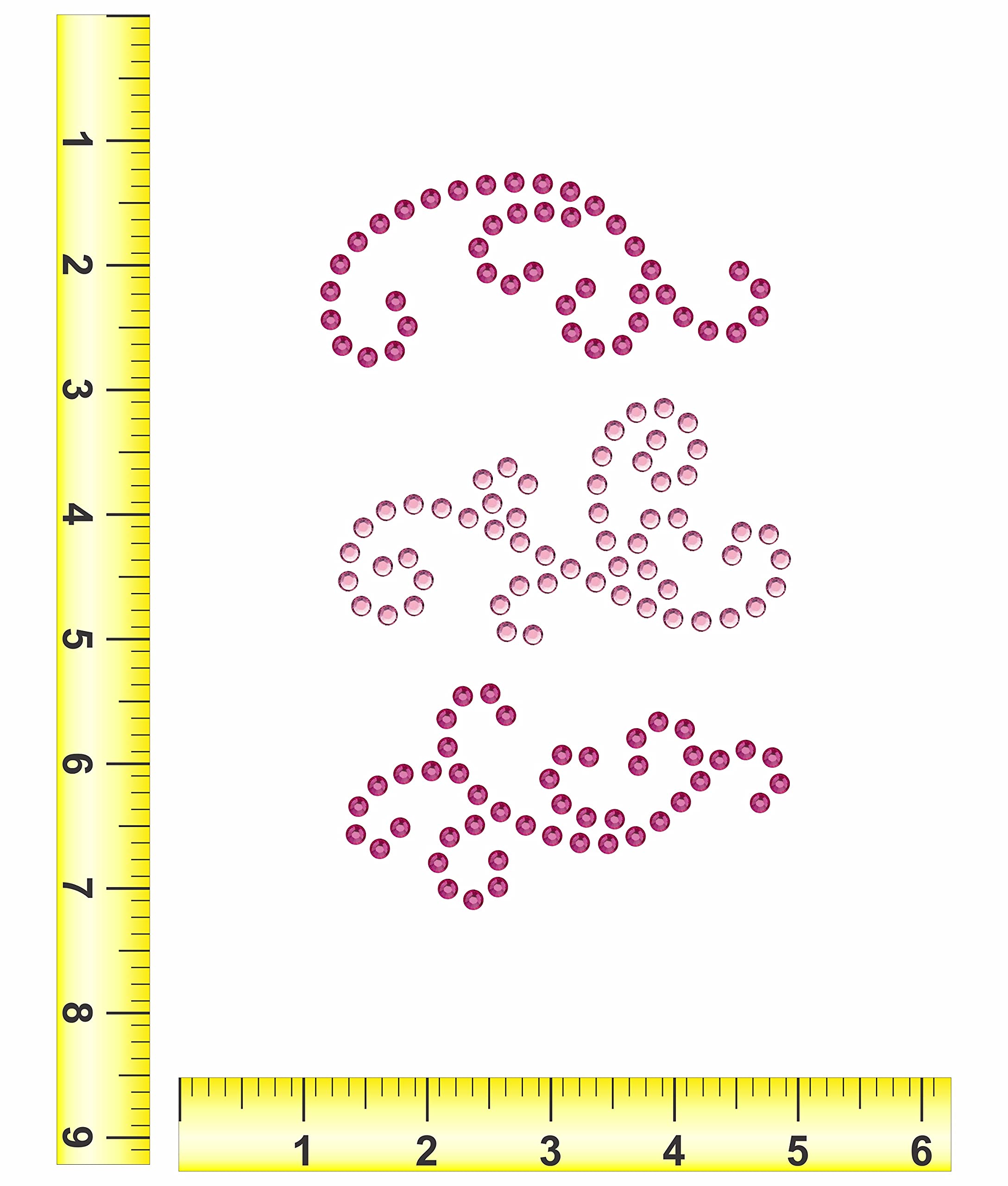 Rhinestone Genie Flourishes 003 Magnetische Strass-Schablone, Schwarz