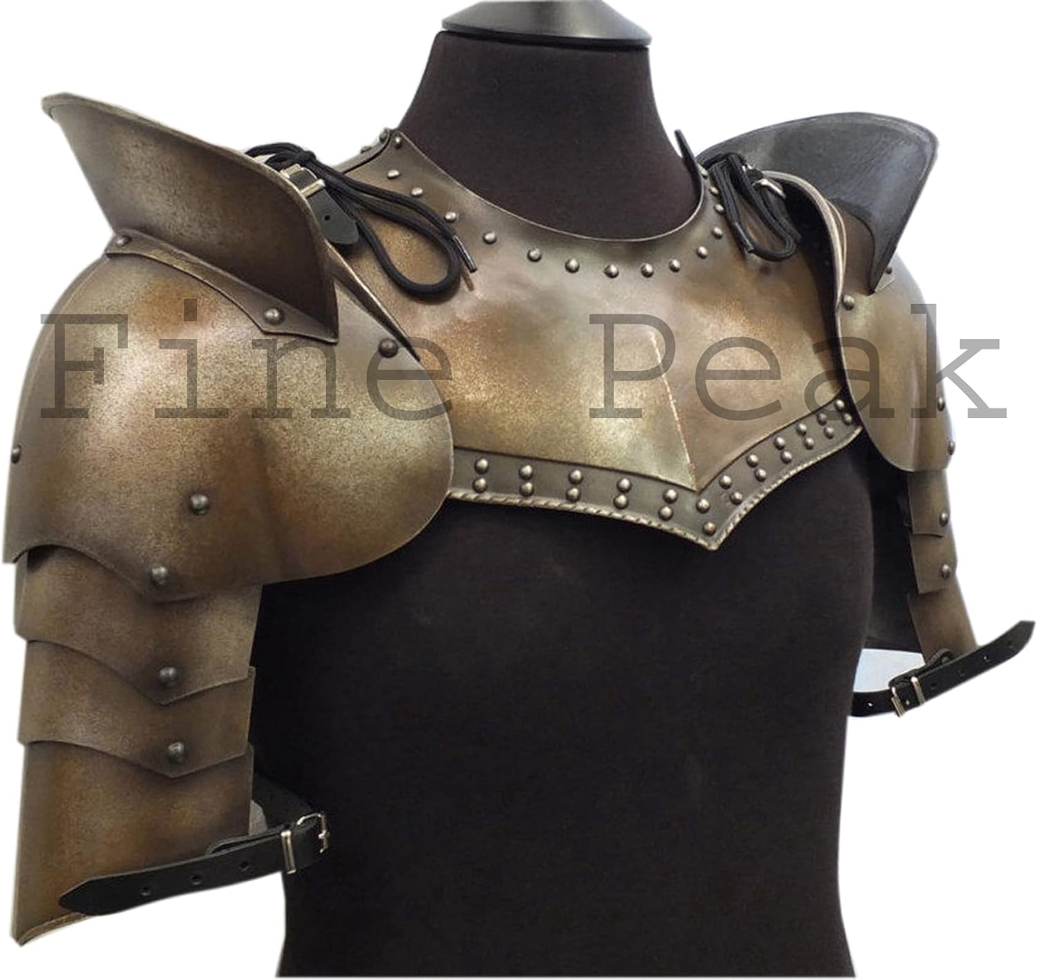 Medieval Warrior Pauldrons Shoulder Armor Gorget LARP Cosplay Knight Medieval crusader Costume knight