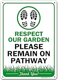 Please Keep Off Grass Respect My Garden Sign, 10