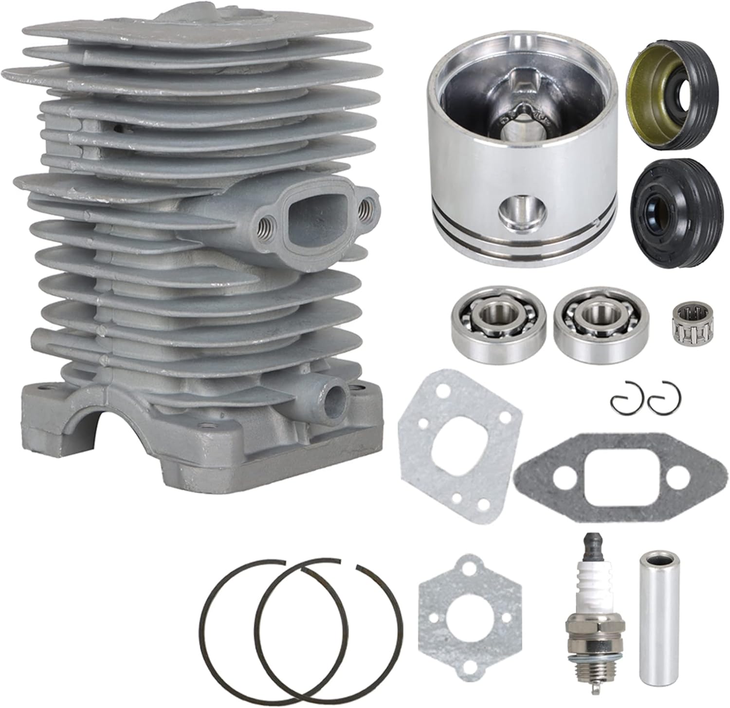 41.1mm Cylinder Piston Kit Replacement for Poulan 2375 2175 2050 2055 2075 1950LE 2450 1975 Chainsaw