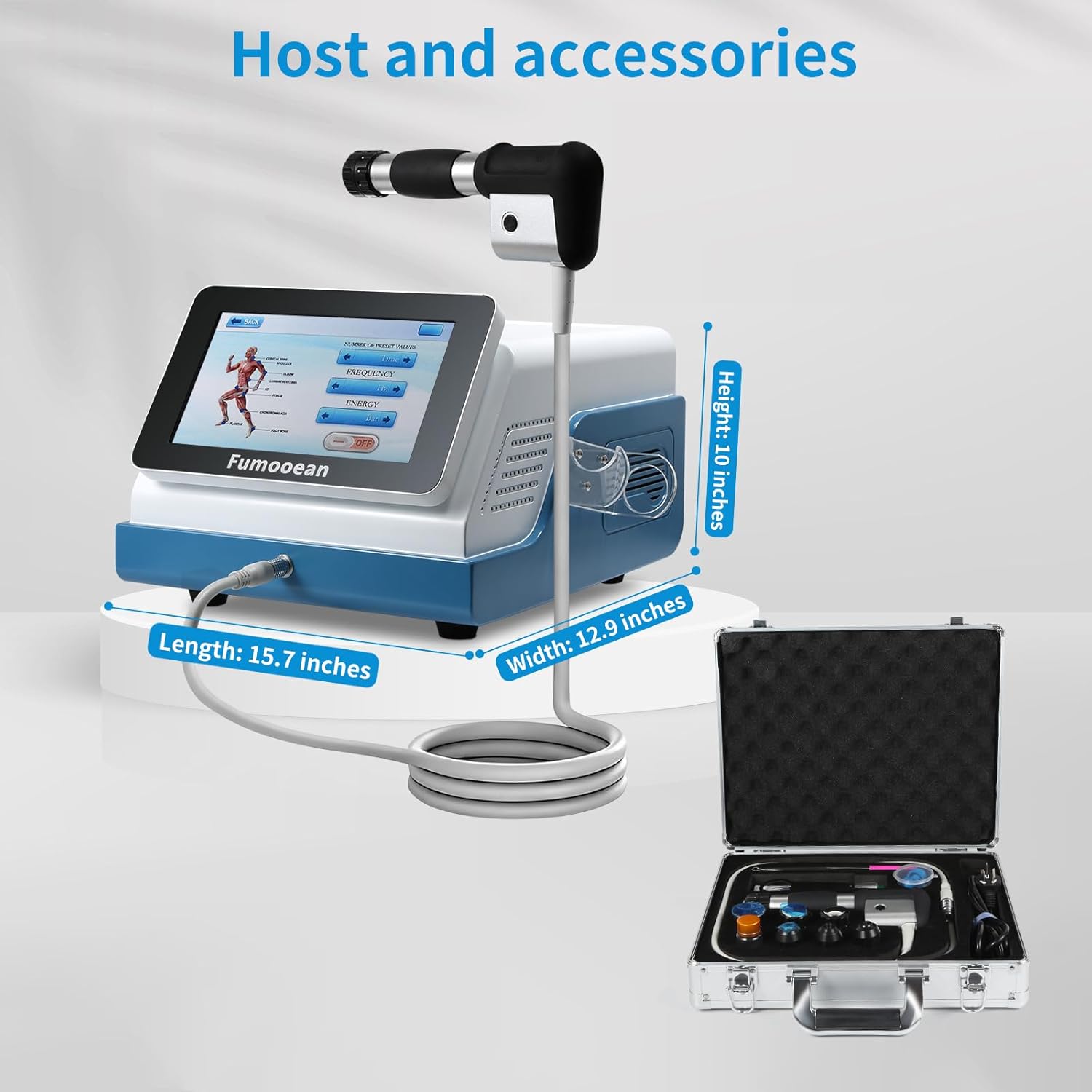 2026 Fumooean New Upgraded Shockwave Therapy Machine，Extracorporeal ESWT Shock Wave Therapy Machine for Joint Muscle Pain Relief
