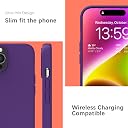 YATWIN Silicone Back Case for iPhone 14 Pro Max, Soft-Touch Phone Back Cover for Apple iPhone 14 Pro Max - Purple gallery image