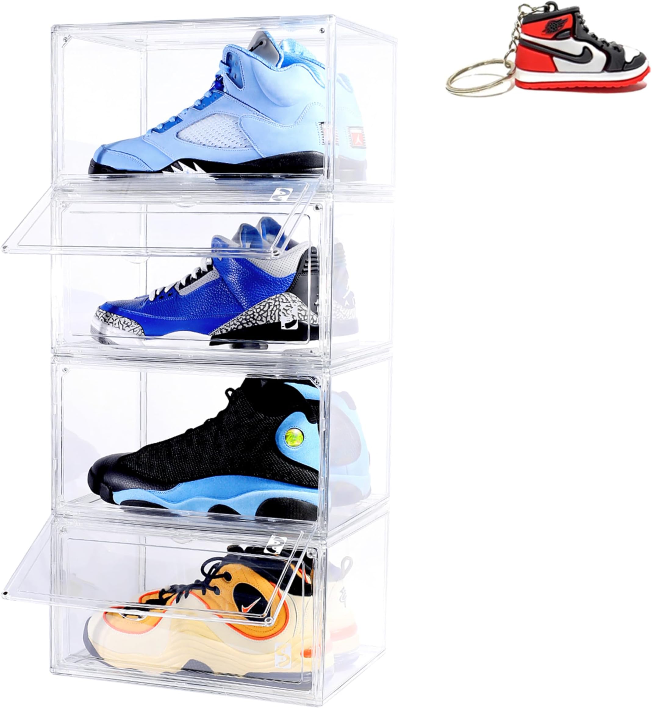 Cajas De Zapatos Transparentes Apilables - 20 Unidades, 33x23x14 Cm, Organizador De Plástico PP