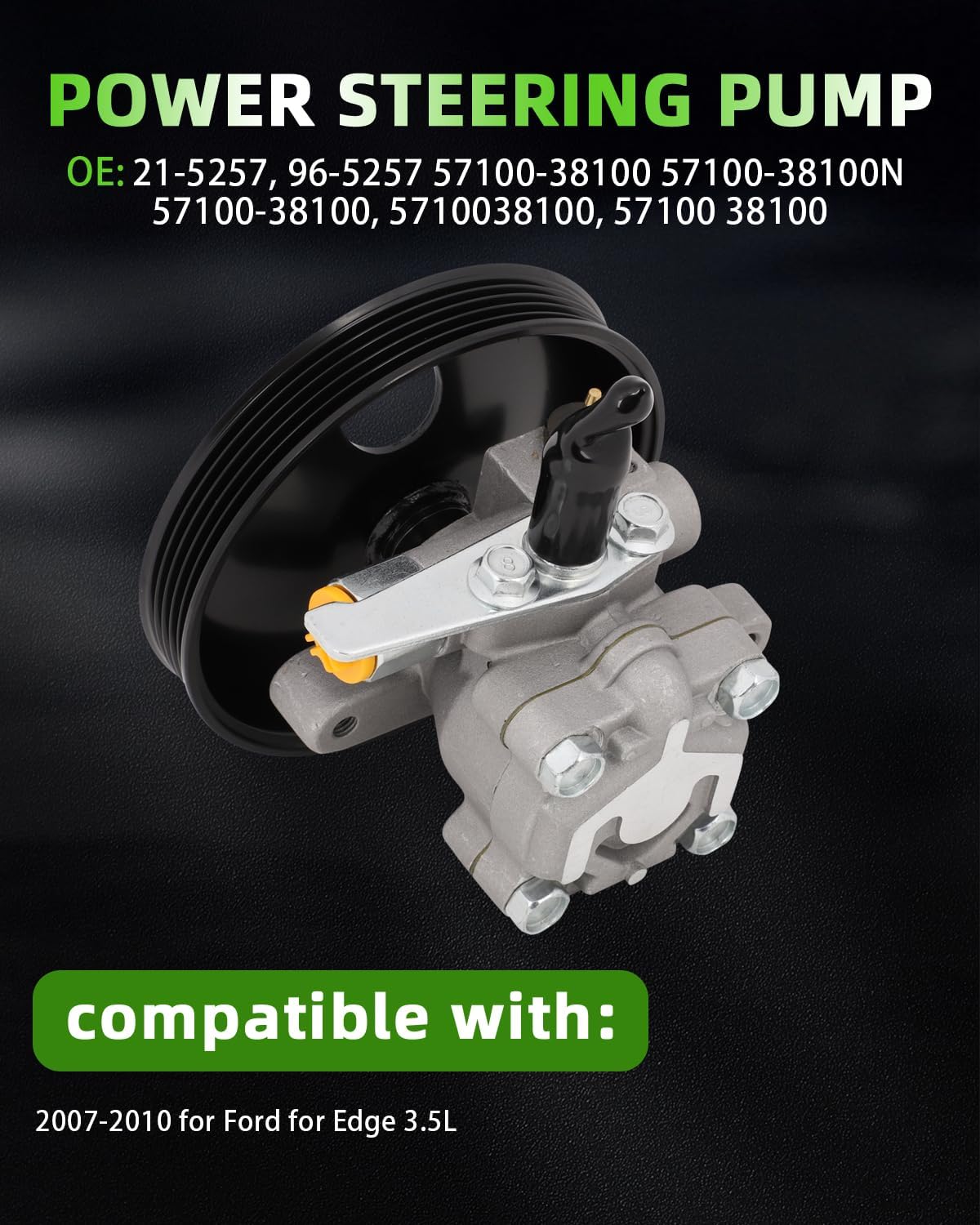 SCITOO Power Steering Pump Replacement for 2000-2005 for Hyundai for Sonata 2.4L 21-5257 Power assist pump