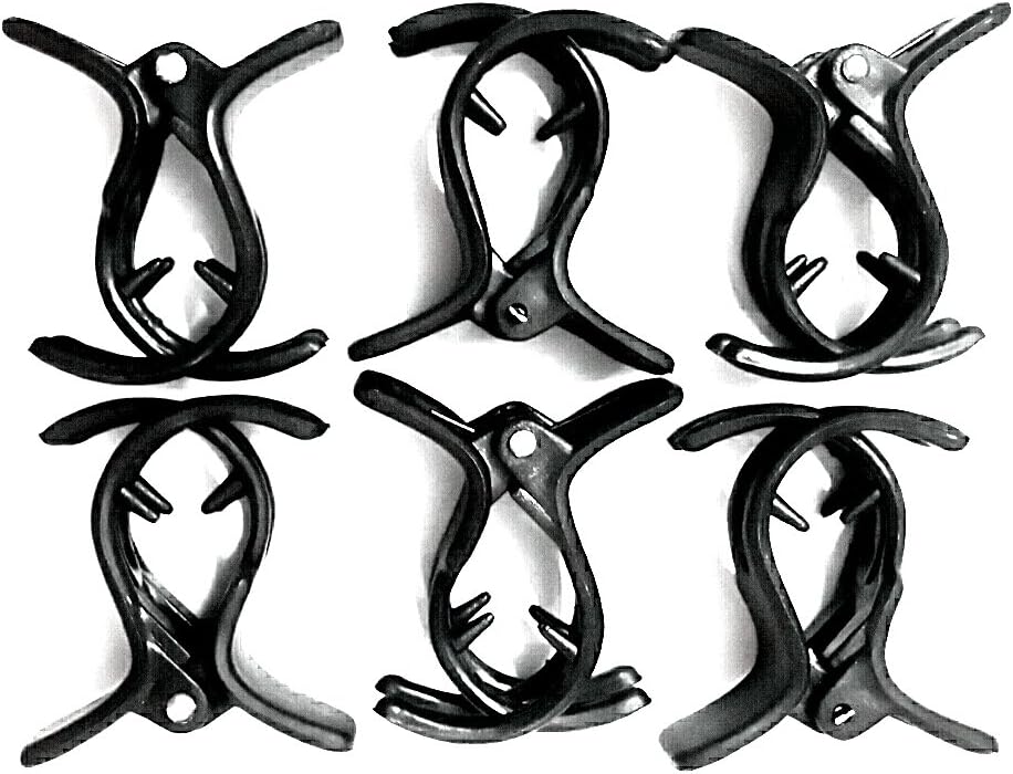 Hair Butterfly Clips for Girls & Women, Set of 6 (AMP-SB-08-BF-PS6-BLACK)