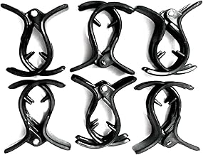 Glitteria Trendy Hair Butterfly Clips for Girls & Women, Set of 6 (AMP-SB-08-BF-PS6-BLACK)
