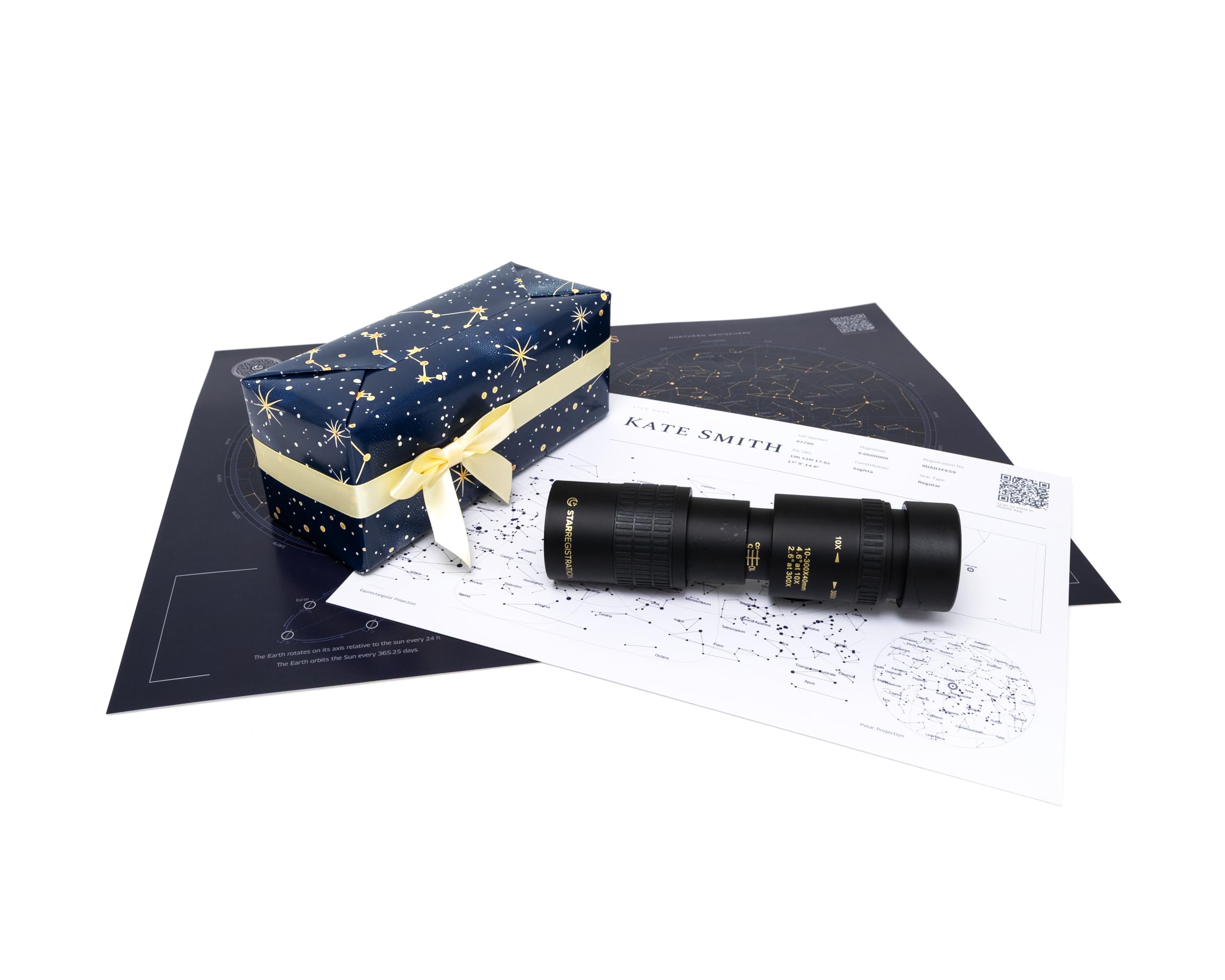 Nombre una estrella para aniversario, caja de regalo personalizada, perfecta para parejas y ocasiones especiales (diseño blanco)
