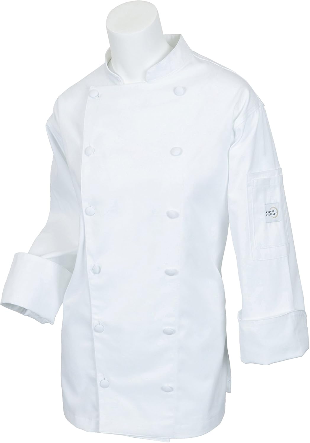 Mercer Culinary M62095WB1X Renaissance Women's Traditional Neck Jacket with Black Piping, X-Large