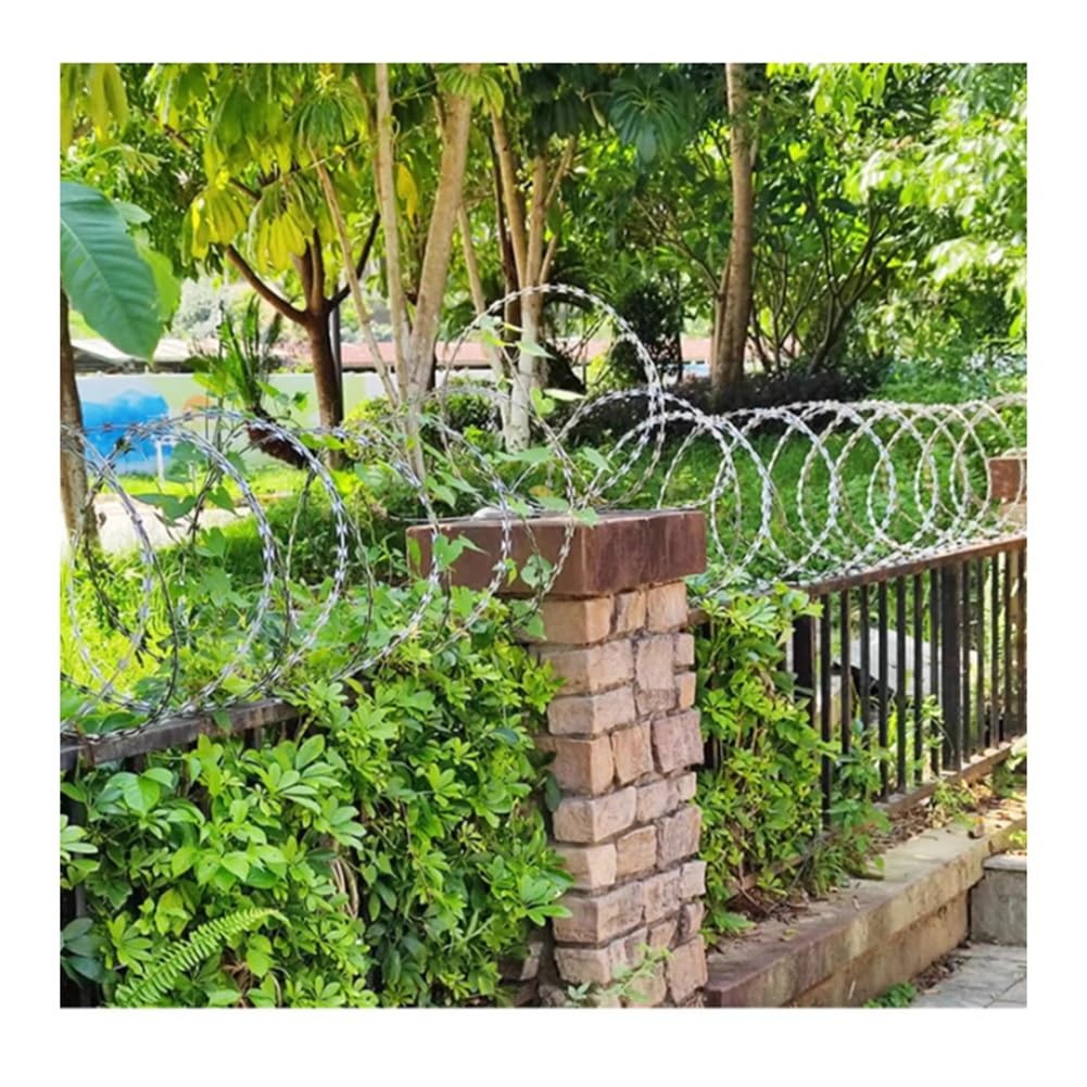 Alambres de púas para jardín, Alambre de púas para Exteriores y Manualidades, Rollos de Alambre de púas, protección útil para jardín (10 m)