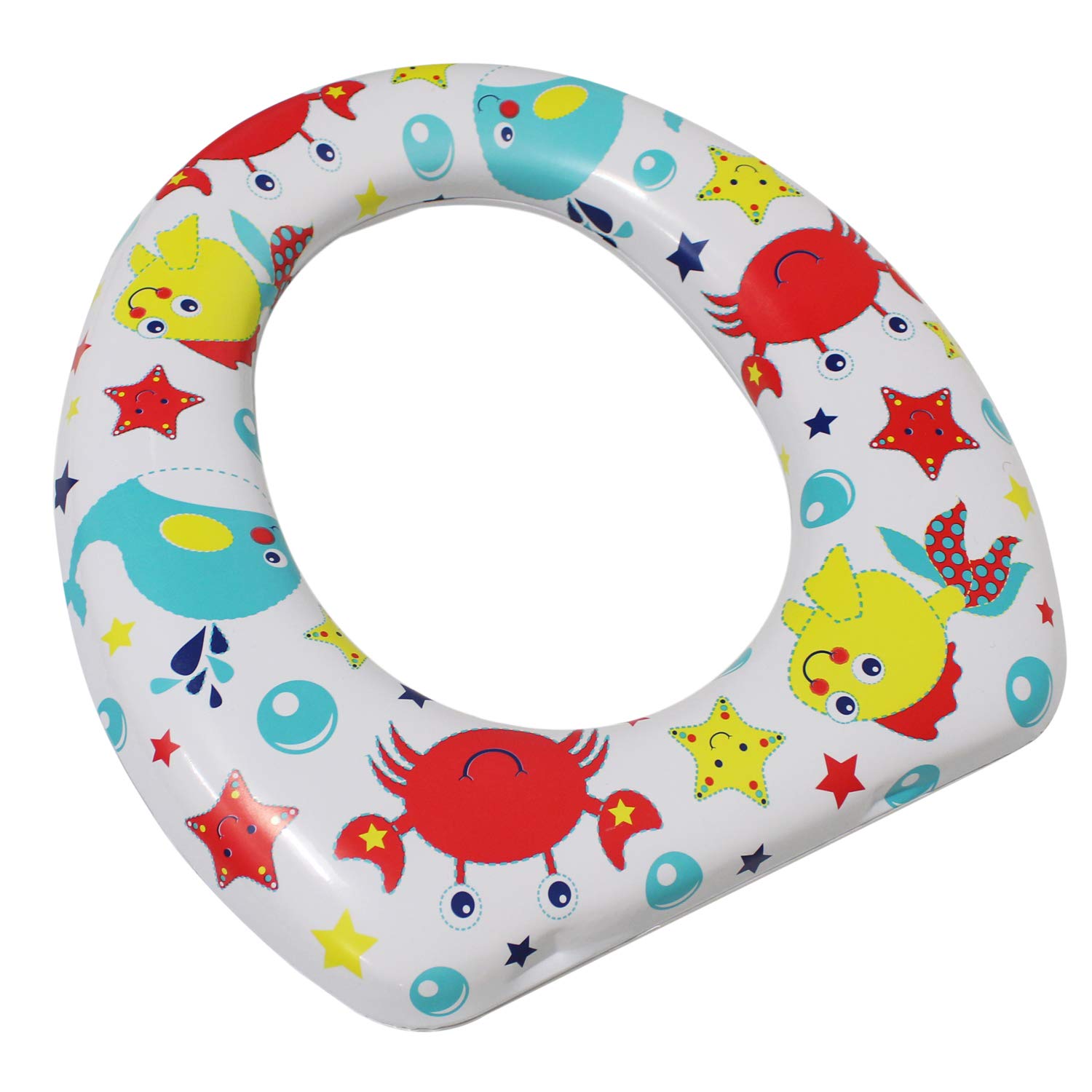 Kids Trainer Seat Soft Padded Toilet Toddler Potty Pee Training Children Baby (Sea Life)