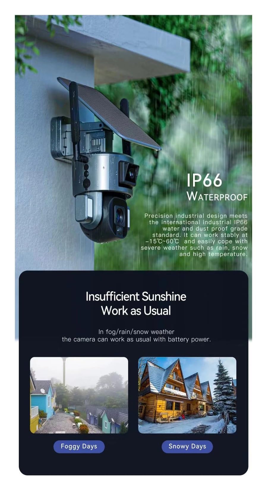Telecamera di Sorveglianza, Telecamera solare 4K 8MP esterna 4G/Wifi impermeabile IP66 di localizzazione automatica sicurezza sorveglianza PTZ Camma CCTV