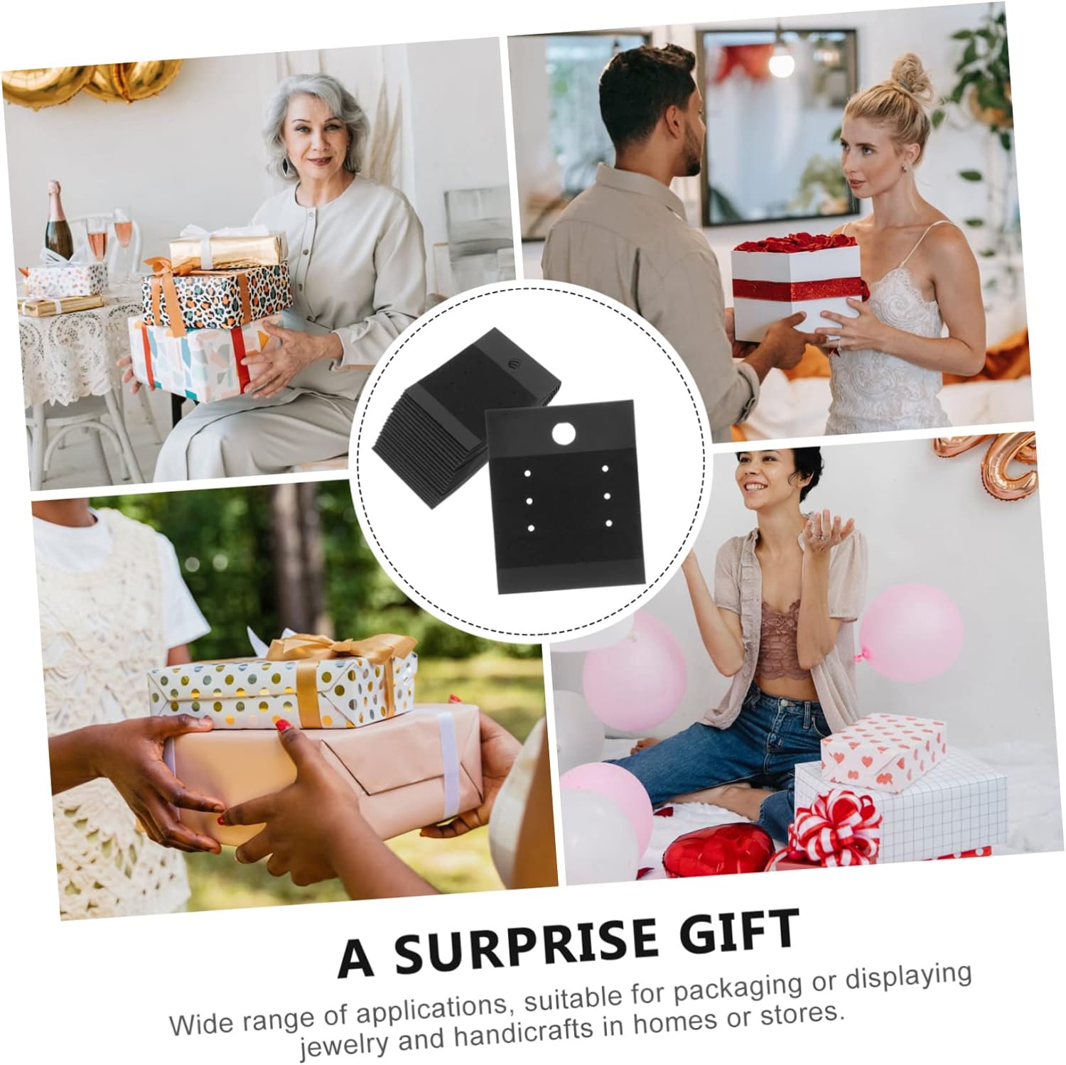 Lurrose 300pcs Earring Display Cards Pre-cut for Easy Jewelry Presentation Compact for Storage for Earrings and Studs Practical Packaging for Retail and Personal Use