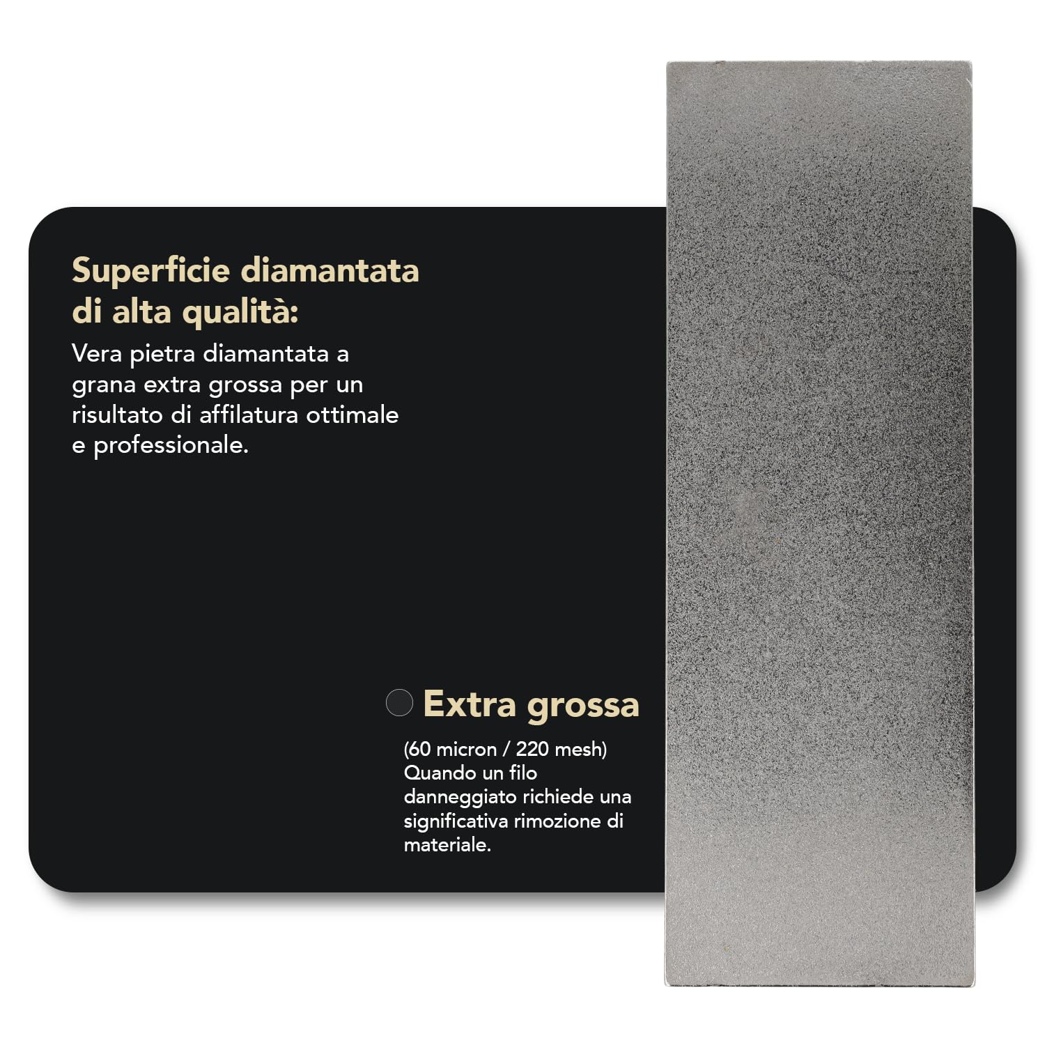 Blocco di affilatura DMT Dia-Sharp con rivestimento al diamante con superficie continua, a grana extra grossa, 15,2 cm / 6 pollici, D6X
