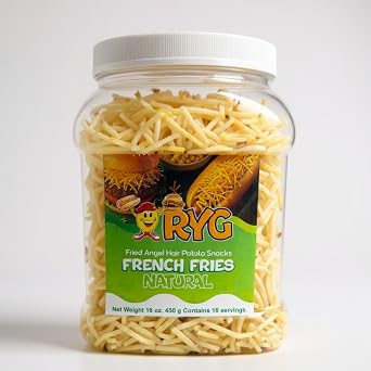 R&G Angel Hair Potato Snack - Potato Sticks Crispy Thin Cut Potato Sticks Natural Flavor 16 oz 450 g