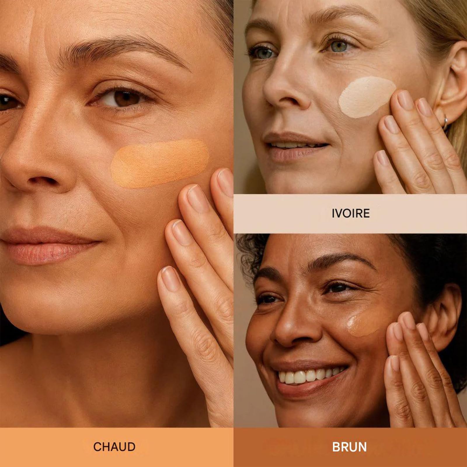 Luvie Glow Foundation Cushion, Coussin d'Air Tête de Champignon Cc Cream, Fond de Teint CC Cream, Hydratant Longue Durée, Teint Uniforme pour Tous Les Types de Peau (Chaud)