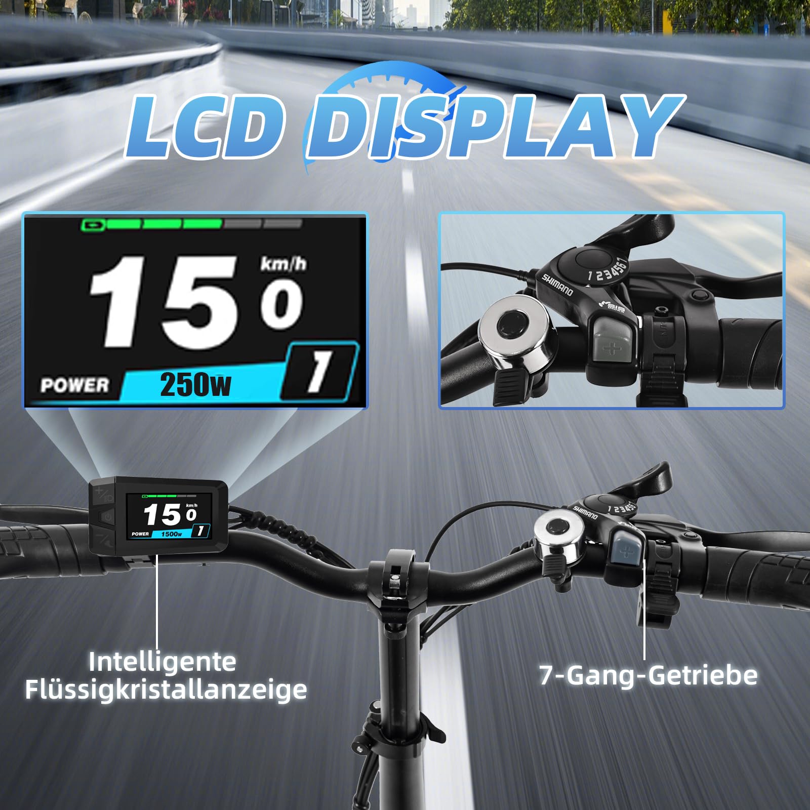 E-Bike Klapprad 20 Zoll Elektrofahrrad Mit 250W Motor 36V 13Ah Abnehmbarem Li-ion Akku Bis 100km Distanz,7-Gang,Pedelec Ebike E-Citybike E-Fahrrad Für Erwachsene