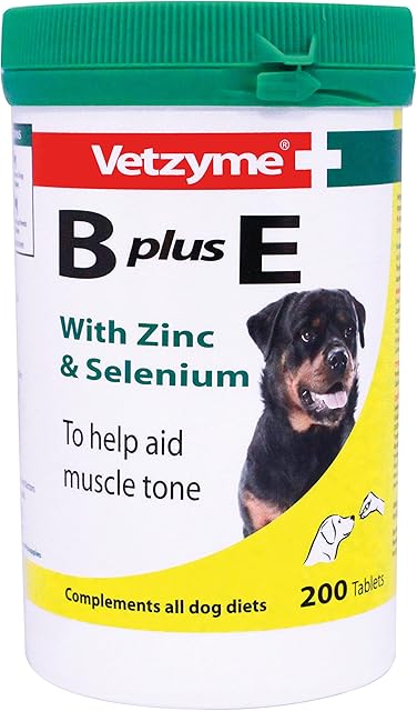 Vetzyme | Dog Vitamins and Supplements, Contains B Plus E with Zinc & Selenium | Promotes Activity & Good Health (200 Tablets)