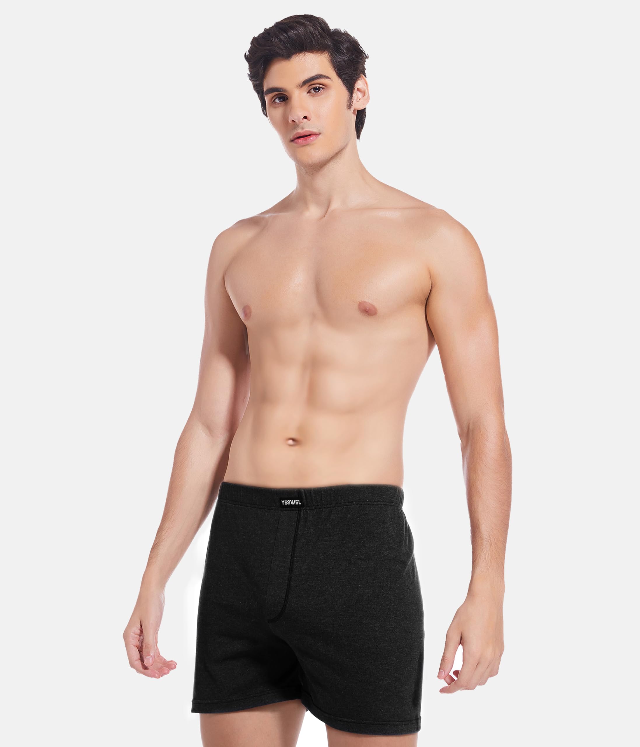 YESWEL 6er/10er Pack Boxershorts Herren, Atmungsaktive Baumwolle Unterhosen Männer, Lockere Retro Unterwäsche(M -4XL)