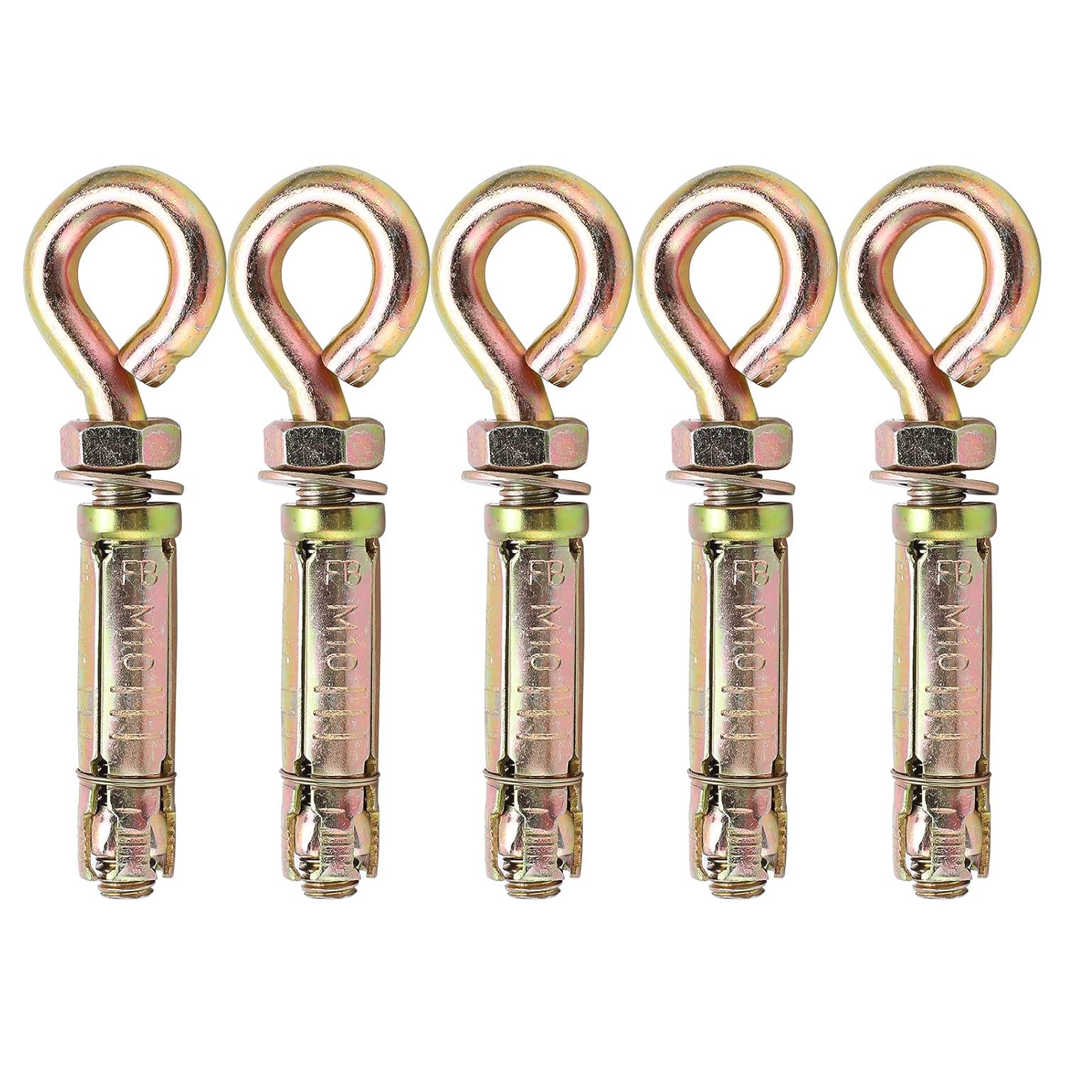 ROLLYWARE ®Expansion Bolts with Eye Ring, cm Heavy Duty Metal Anchor Fastener Eyebolt Bolt Ring Screw Closed Hook Anchor Bolt for Concrete Wall (5, M6) - Image 9 thumbnail