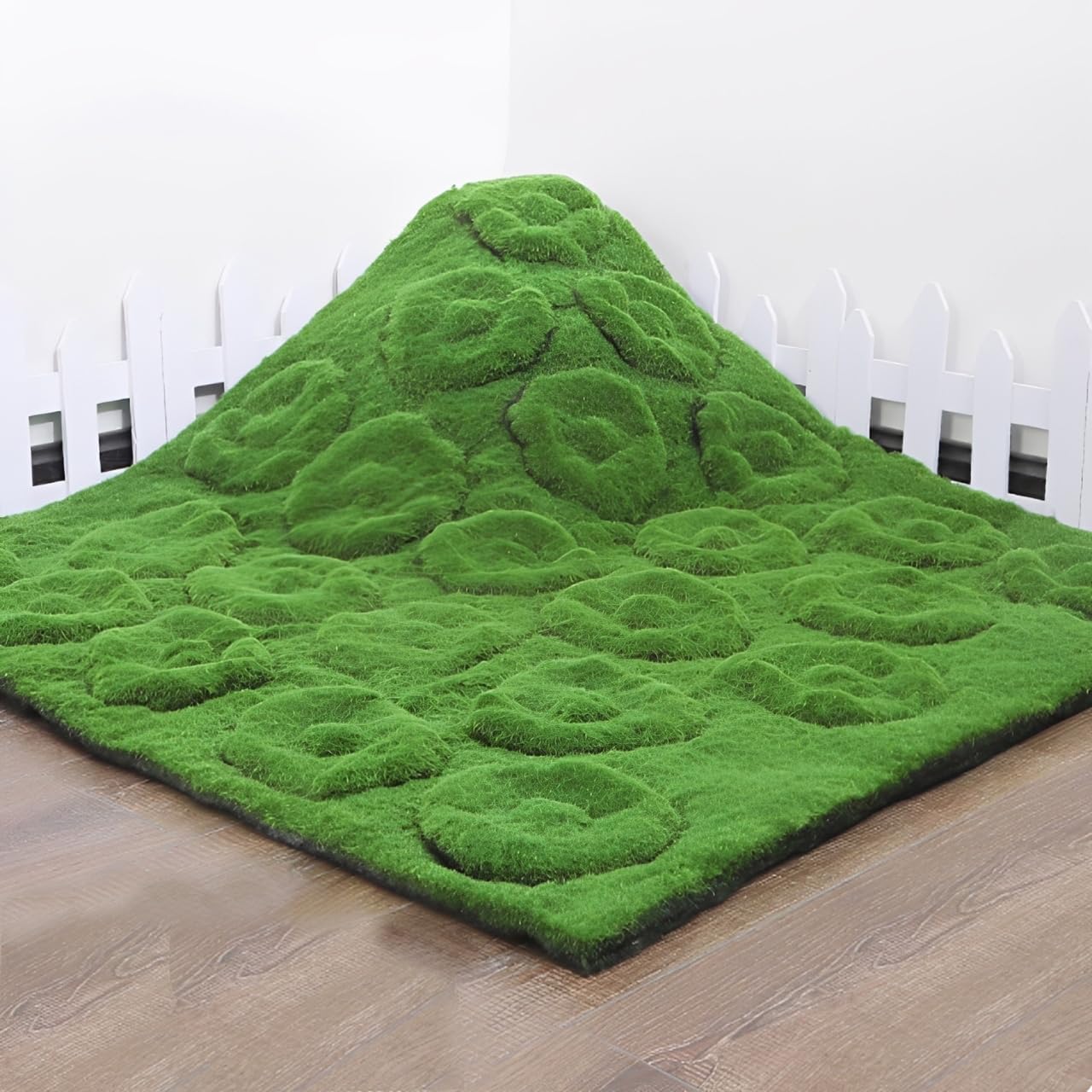 Artificial Moss Mat 3.2x3.2ft, Simulation Fake Moss Grass DIY Synthetic Turf Lawn Carpet for Home, Garden, Patio, Wedding, Wall, Indoor Outdoor Decor