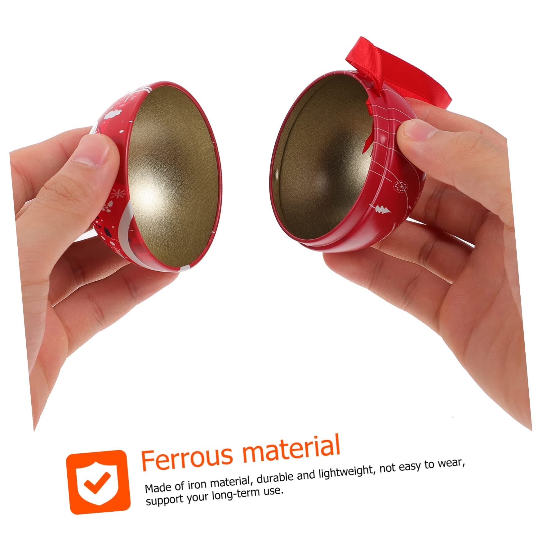 IMIKEYA Pièces Boule De Fer De Noël Coffret De Noel Boîtes à Gâteaux De Noël Boules De Décorations De Boules De Sapin De Pot De Stockage De Bonbons De Mini-Bonbons