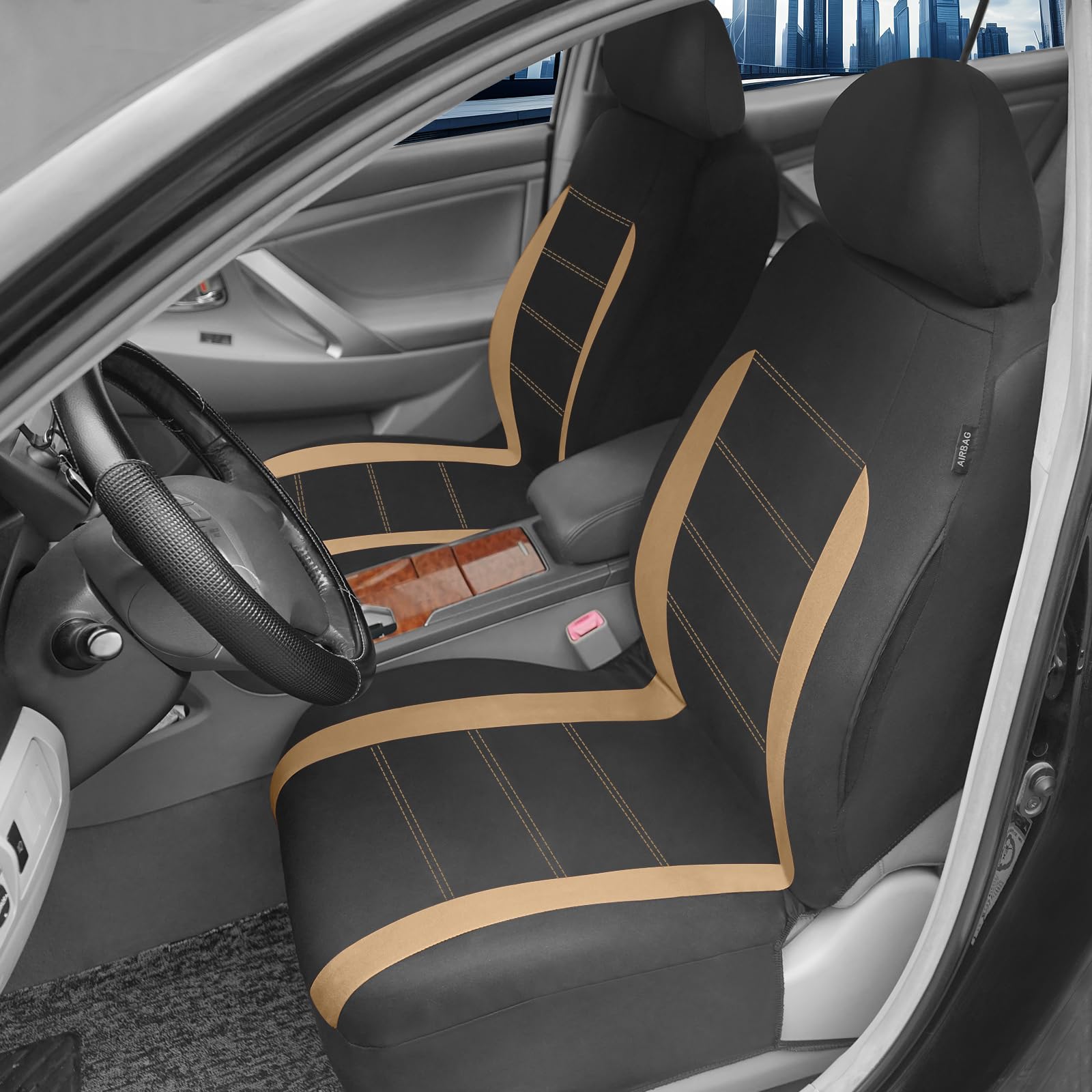 Coprisedili per auto per VW Tiguan Limited 2015-2019, Set fodere protezione sedili poliestere, Accessori Auto Interno Lavabile（5 pcs Copri sedili anteriori e posteriori）