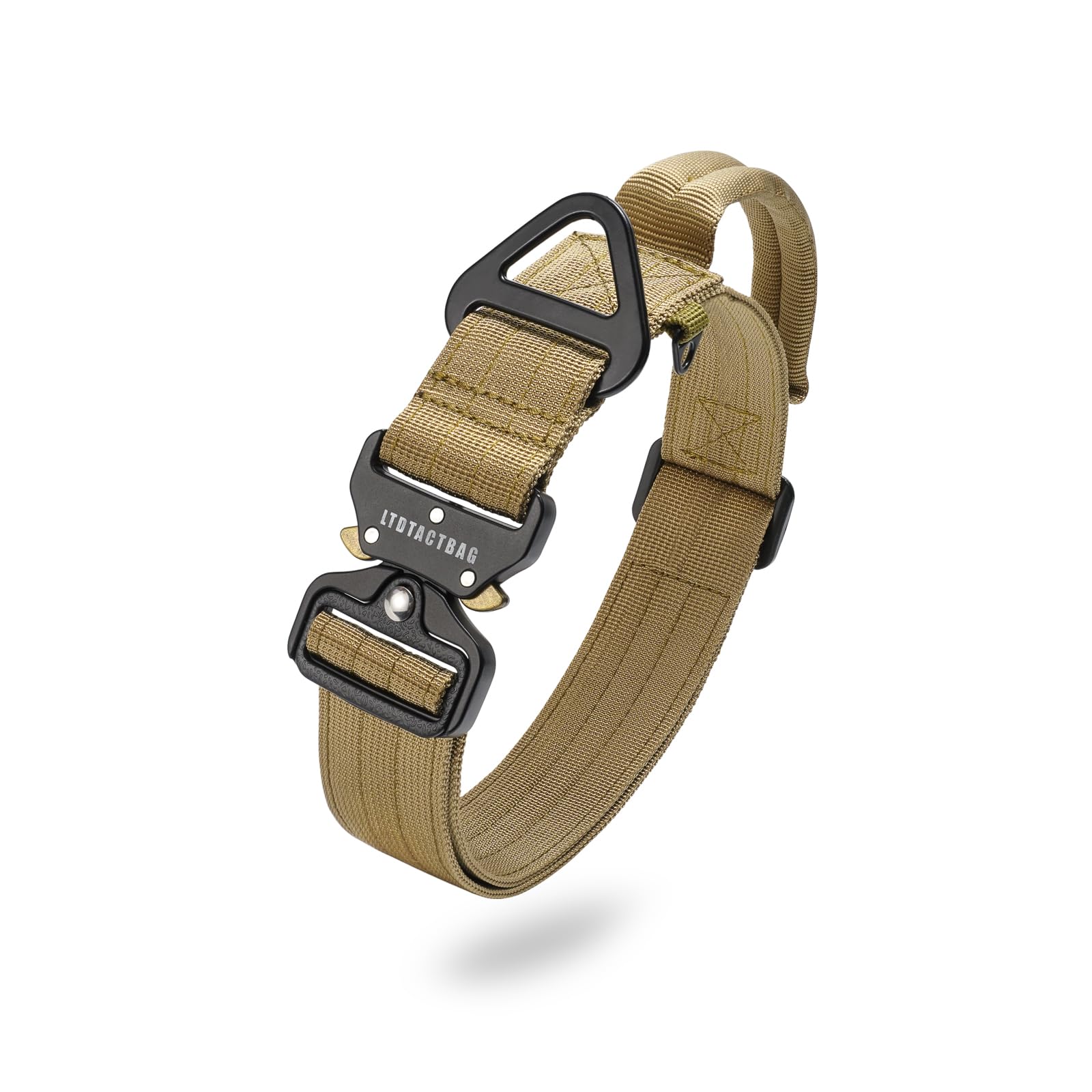 LTDTACTBAG Taktisches Hundehalsband – Verstellbar 50–74 Cm Mit Griff | Robustes Traininghalsband Für Große Hunde