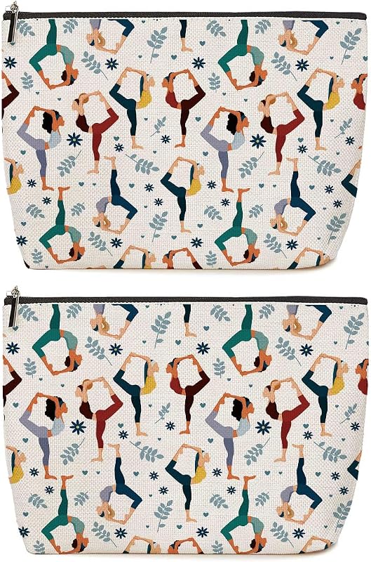 Lovdazzles 2 necessaires de maquiagem de linho Multicolor 1554
