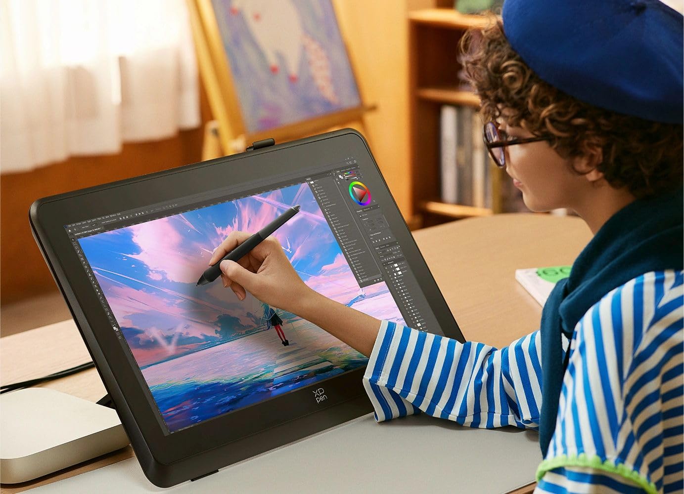 XPPen 2.5K Tavoletta grafica con schermo Artist Pro 22 (Gen 2), display da 22 pollici con penna da 16K livelli, Supporto incluso