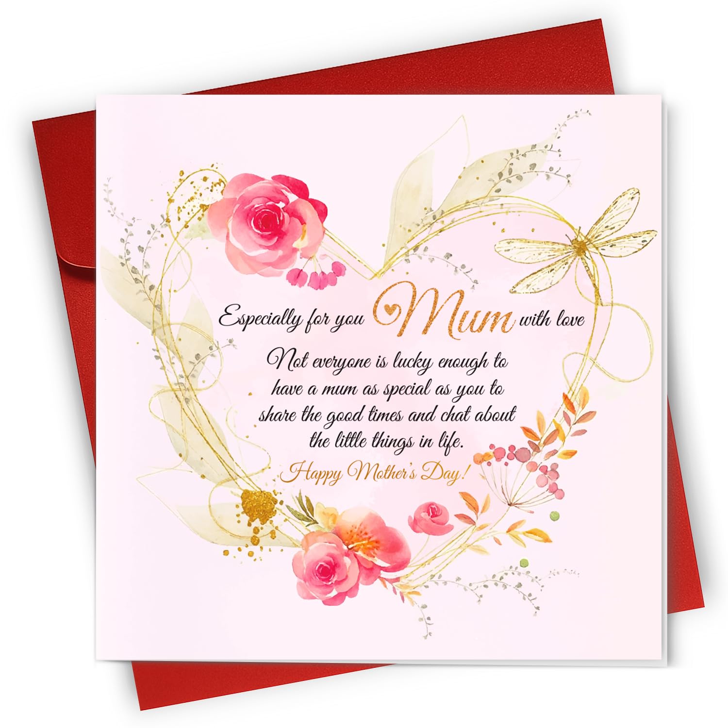 NEWELEVEN Mothers Day Gifts For Mum - Thank You Present, Meaningful Gift For Mum, Mam - Flower Cards Gifts For Mummy, Mamma From Daughter, Son, Kids - Greeting Card