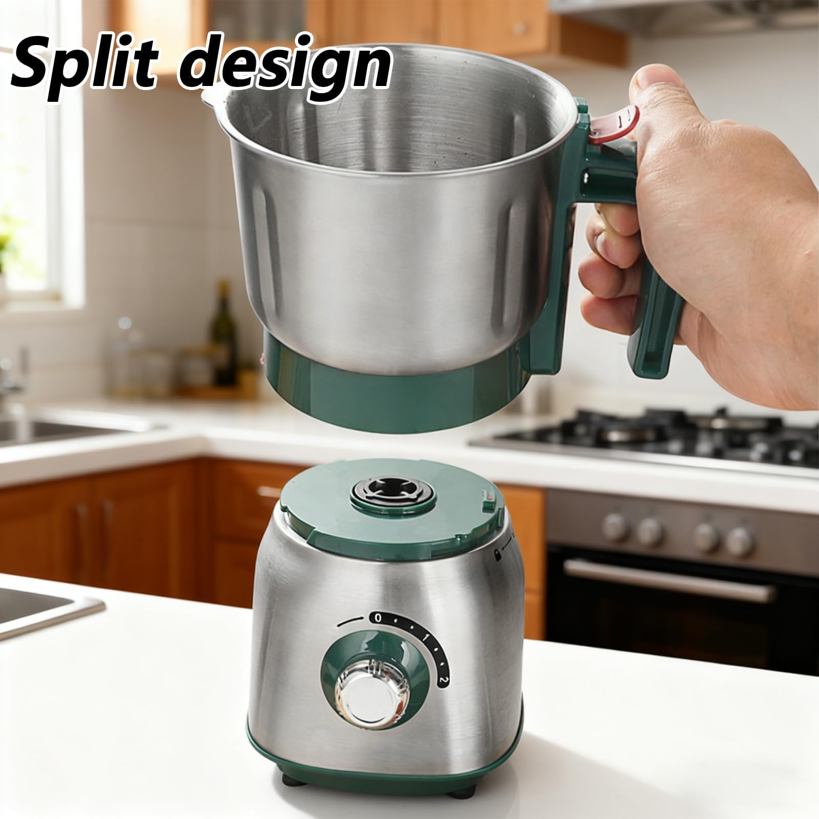 Molinillo De Cocina Versátil De 500 W, 600 Ml, Con 3 Cuchillas Extraíbles De Acero Inoxidable, Para Uso En Seco Y Húmedo. También Disponible Para Moler Especias, Café, Legumbres Y Granos.