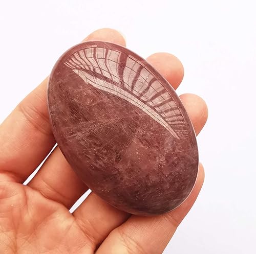 Miniatura 9 de Bacatgem Piedra de sangre natural de África, bolsillo ovalado de palma, cristal curativo para masaje, spa, piedra energética, cristal curativo para