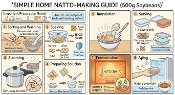 Japanese Natto Starter Spores (Nattomoto) - 3g (enough to make 30kg of natto). 100% Organic Soybean Extract. 100% Product of Japan,Yummy-Yamaguchi (Pack 1(New))