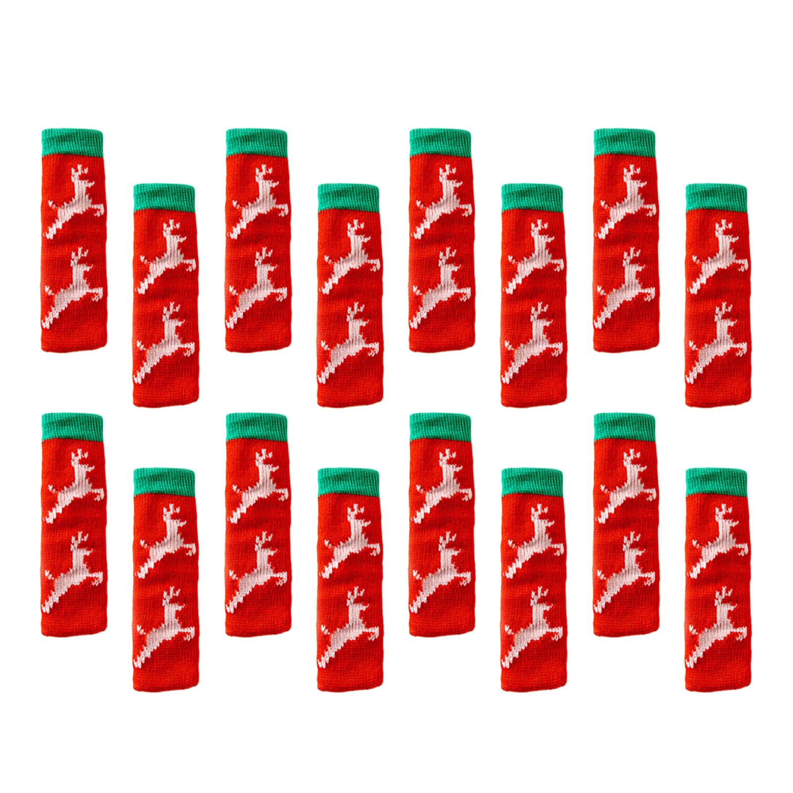Housses pour pieds de chaise de Noël en lot de 24 pour la protection des sols en bois dur