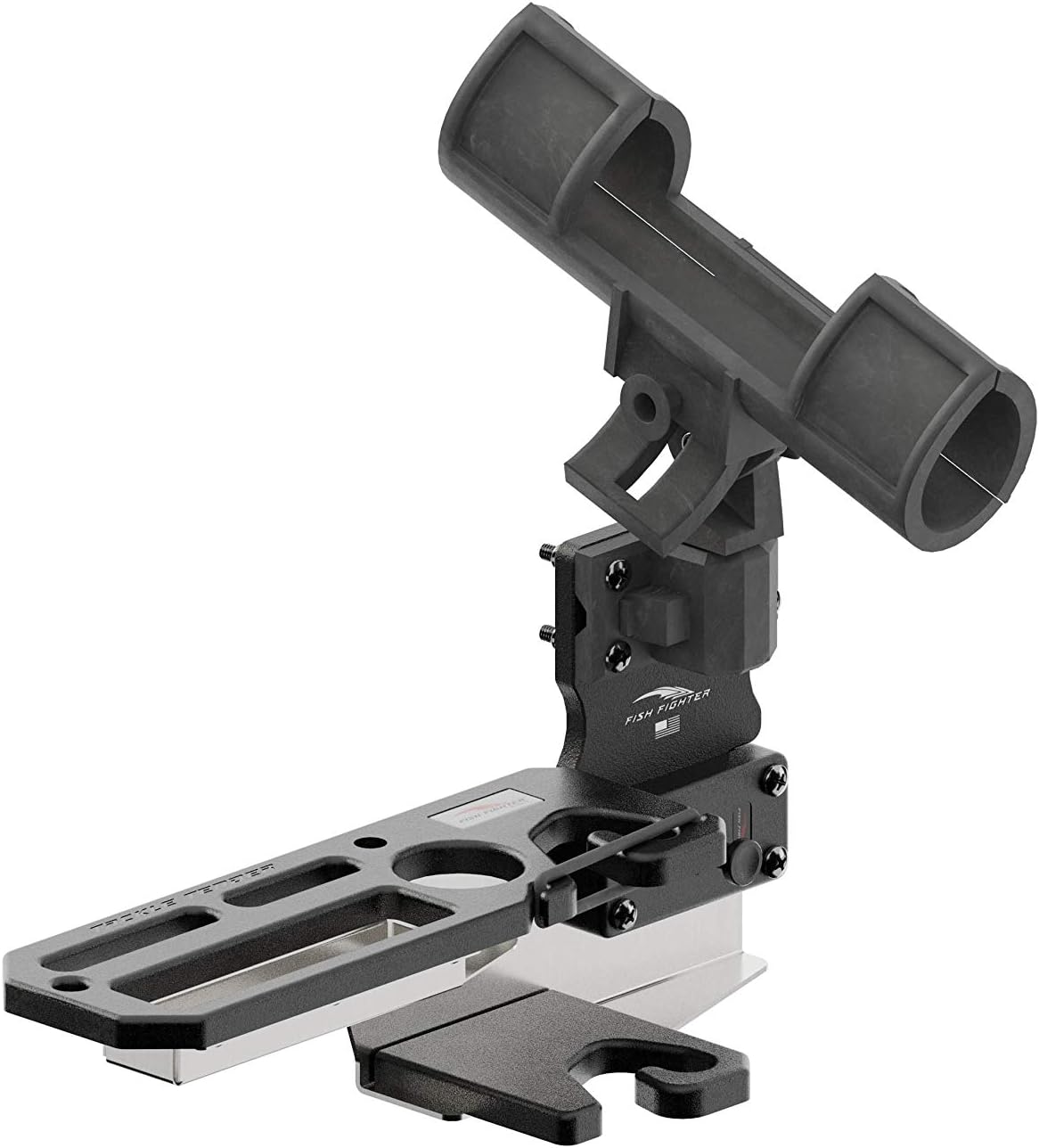 Fish Fighter™ - Fishing Rod Riser | Professional 4" Precision Fishing Pole Placement | Quick Release System™ for Boat | Marine Grade Aluminum