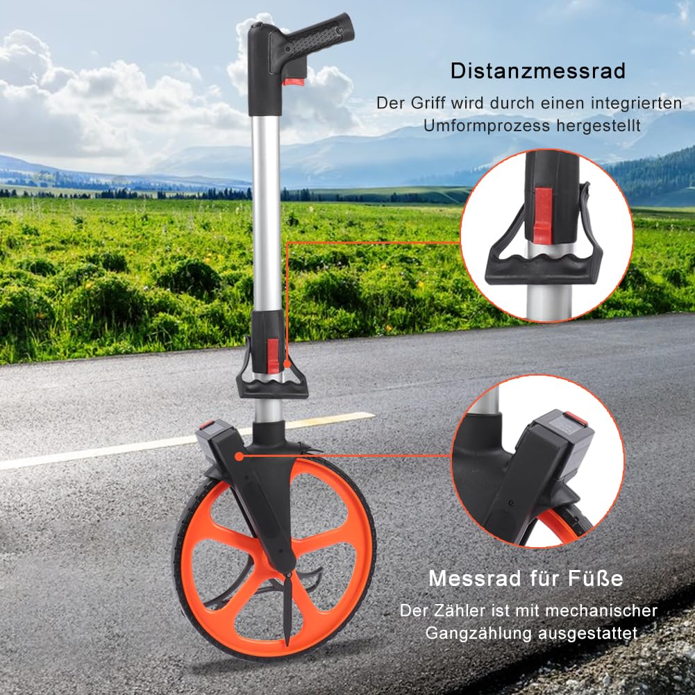 Messrad Meterzähler Meßrad Messrad Kaufen Handmessrad, 0–9999,9 Fuß Reichweite, Mechanischer Zähler Mit Landmaß