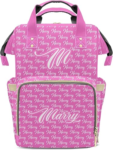 Miniatura 9 de Bolsa de pañales personalizada de gran capacidad con nombre, mochila de pañales personalizada multifunción para bebé niña niño, color 03, Mochilas