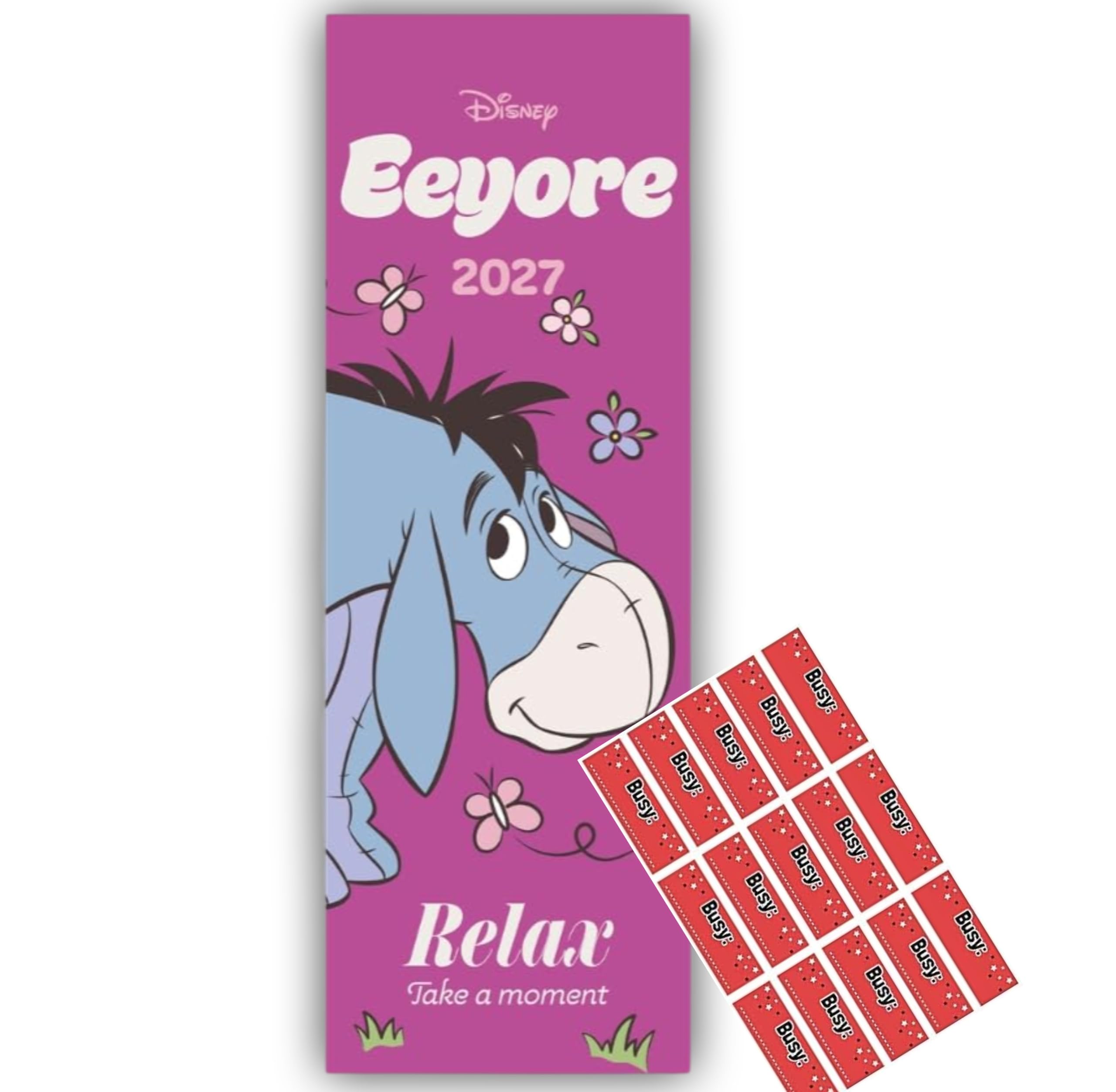 Disney Eeyore Calendar 2027 Slim Wall Calendar with FREE Organising Stickers Included