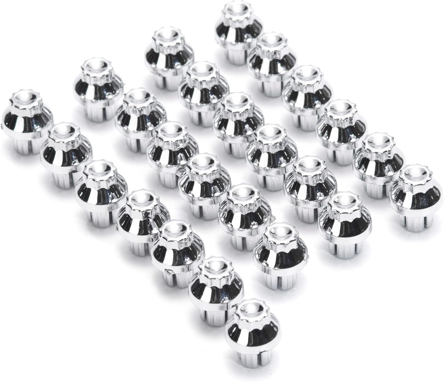RTRHINOTUNING 100PCS 8mm/0.31in Wheel Rim Lip Rivets Nuts Universal Wheel Rim Lip Rivets Nuts Replacement of Hole 8mm/0.31in Chrome Silver