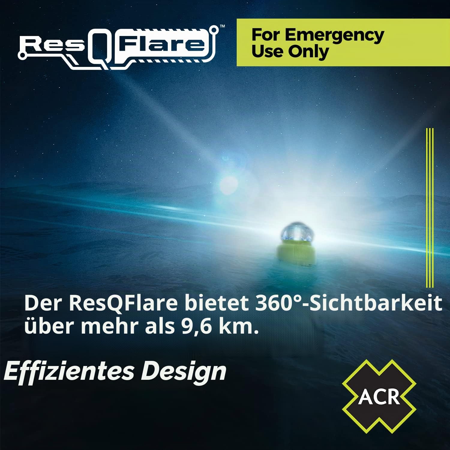 ACR ResQFlare Elektronische Distress E-Flare und Flagge, USCG zugelassener Ersatz für Pyrotechnic Flares – ACR 3966