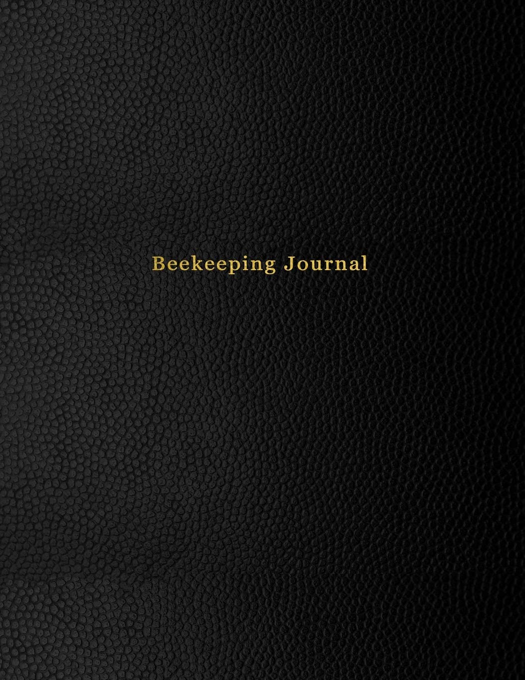 Beekeeping Journal: Beehive inspection and maintenance logbook for advanced beekeepers - Black leather print design cover