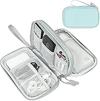 Vista 8 de FYY Organizador para cosas electrónicas, para viajes, para cables, cargadores, celular y auriculares, estuche portátil, impermeable, doble capa