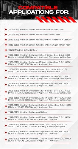 Miniatura 2 de R1 Concepts Frenos traseros y rotores | Accesorios incluidos| Kit de pastillas de freno y rotores traseros semi Met | Compatible con Mitsubishi