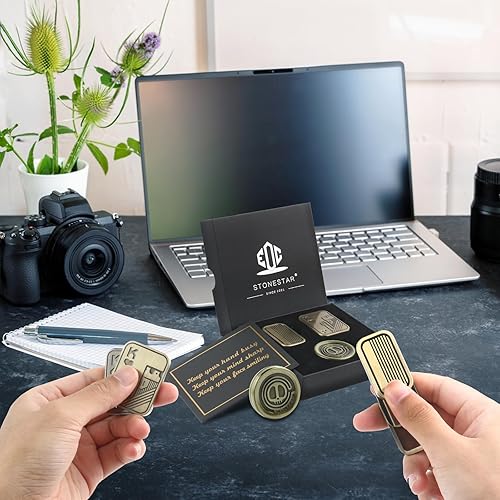 Miniatura 2 de STONESTAR Paquete de juguetes para ansiedad, colección de monedas hápticas de metal magnético, juguete antiestrés EDC para adultos, ayuda a aliviar