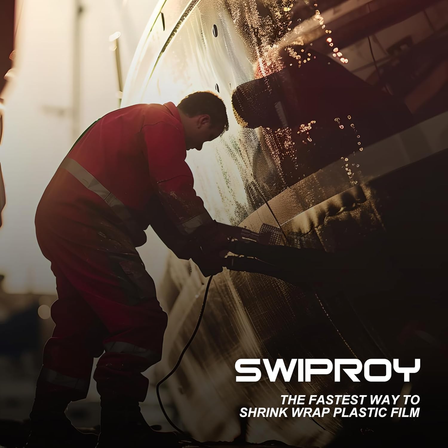 187660 BTU Shrink Wrap Heat Gun, Propane Heat Tool, Ready to Use with 26' Hose, Regulator, Hard Case, Orange