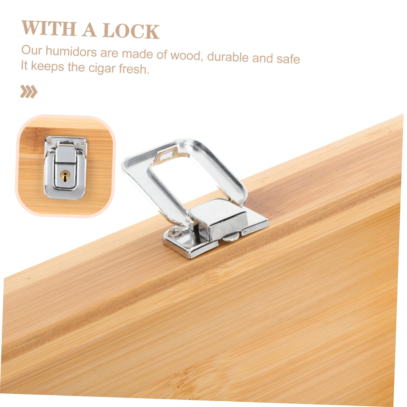 Ipetboom Porta Sigari per Custodia Protettiva da Viaggio Scatola in Legno Resistente e Portatile e Multifunzionale Design Moderno e Apertura a Ribalta