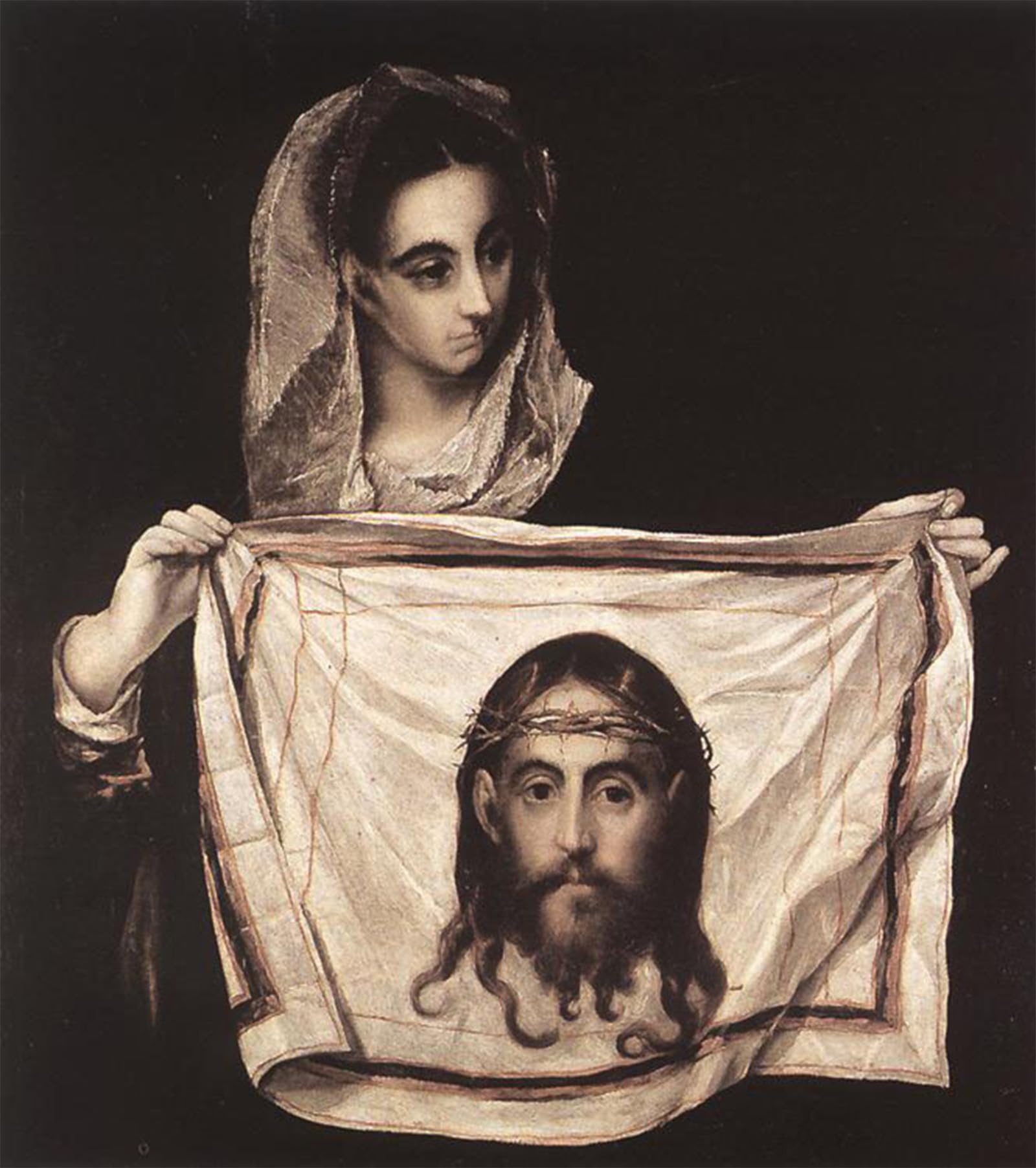 SERENDIPITP Abstract Painting Mural Print Picture Wall Decor Painting St Veronica with the Sudary by El Greco Vintage Wall Artwork for Home Decor 60x90cm