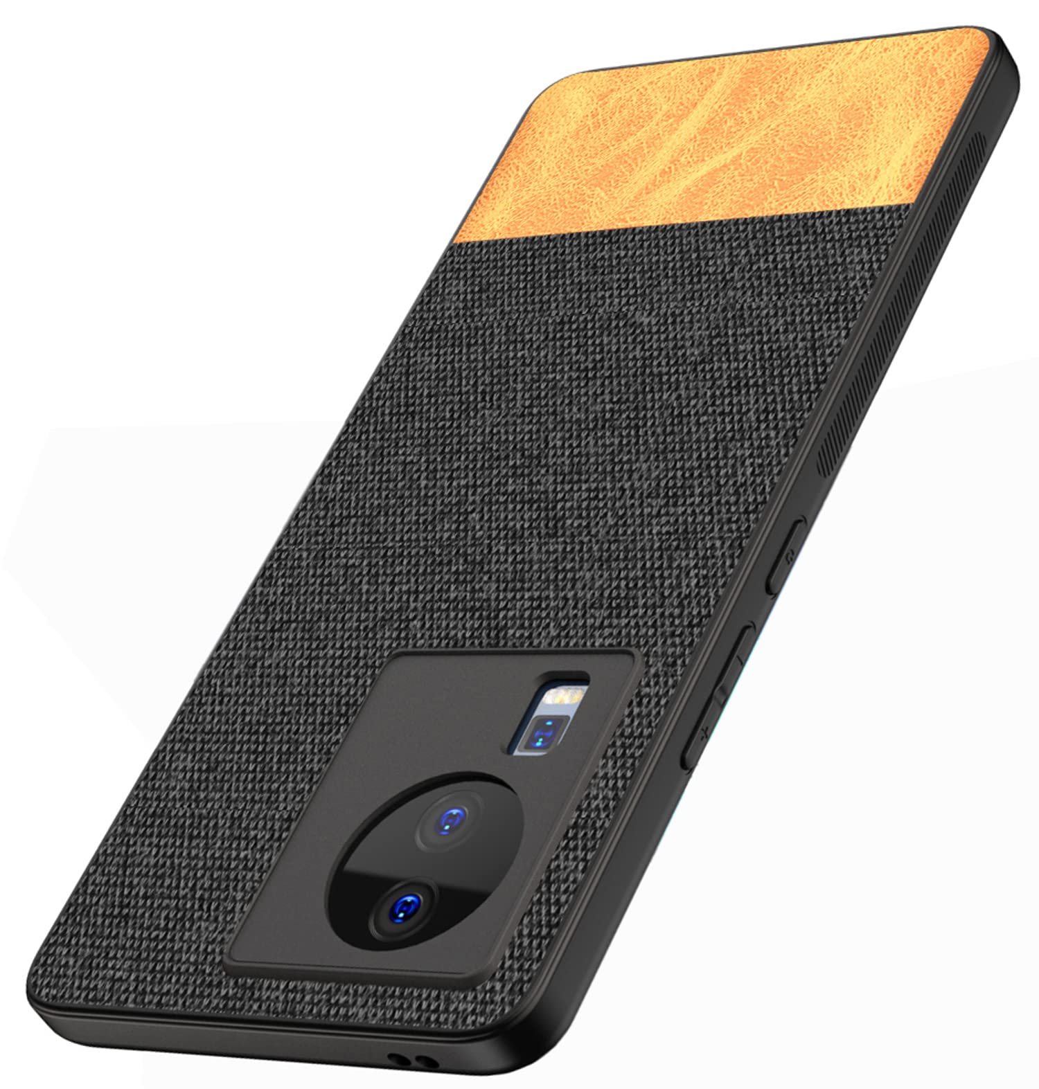 Kapa Soft Fabric & Leather Hybrid for Vivo IQOO Neo 7 / Neo 7 PRO (5G) Back Cover | Shockproof Hybrid Slim Hard Anti Slip Back Case (Black, Brown) (B0BZDRSY78) Amazon Price History, Amazon Price Tracker