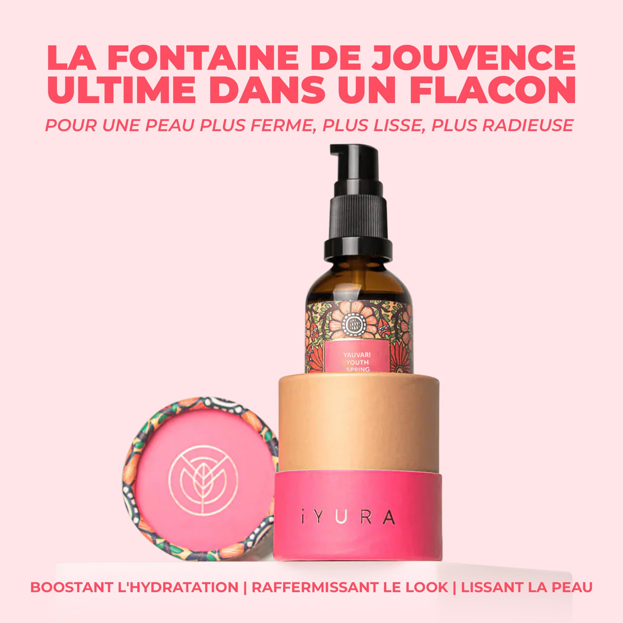 iYURA Yauvari Sérum Anti-Âge Visage, Cou & Décolleté | Hydratant Vegan au Gramme Noir | Peaux Sèches & Matures | Réduit Rides & Ridules | Soin Naturel Ayurvédique | 30ml